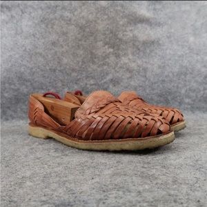 Will Leather Goods Shoes Womens 9.5 Huarache Sandal Flat Woven Slip On Boho Surf